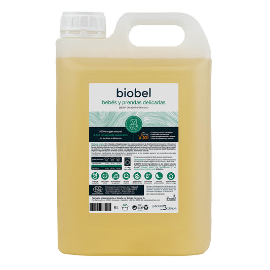 Savon pour vêtements de bébés et peaux sensibles Biobel 5 L