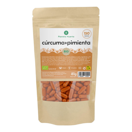 Curcuma Bio + Poivre Bio Planeta Huerto 150 gélules