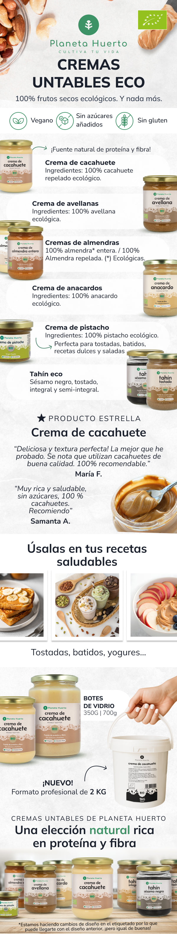Tahini de sésame complet ECO Planeta Huerto 2 kg
