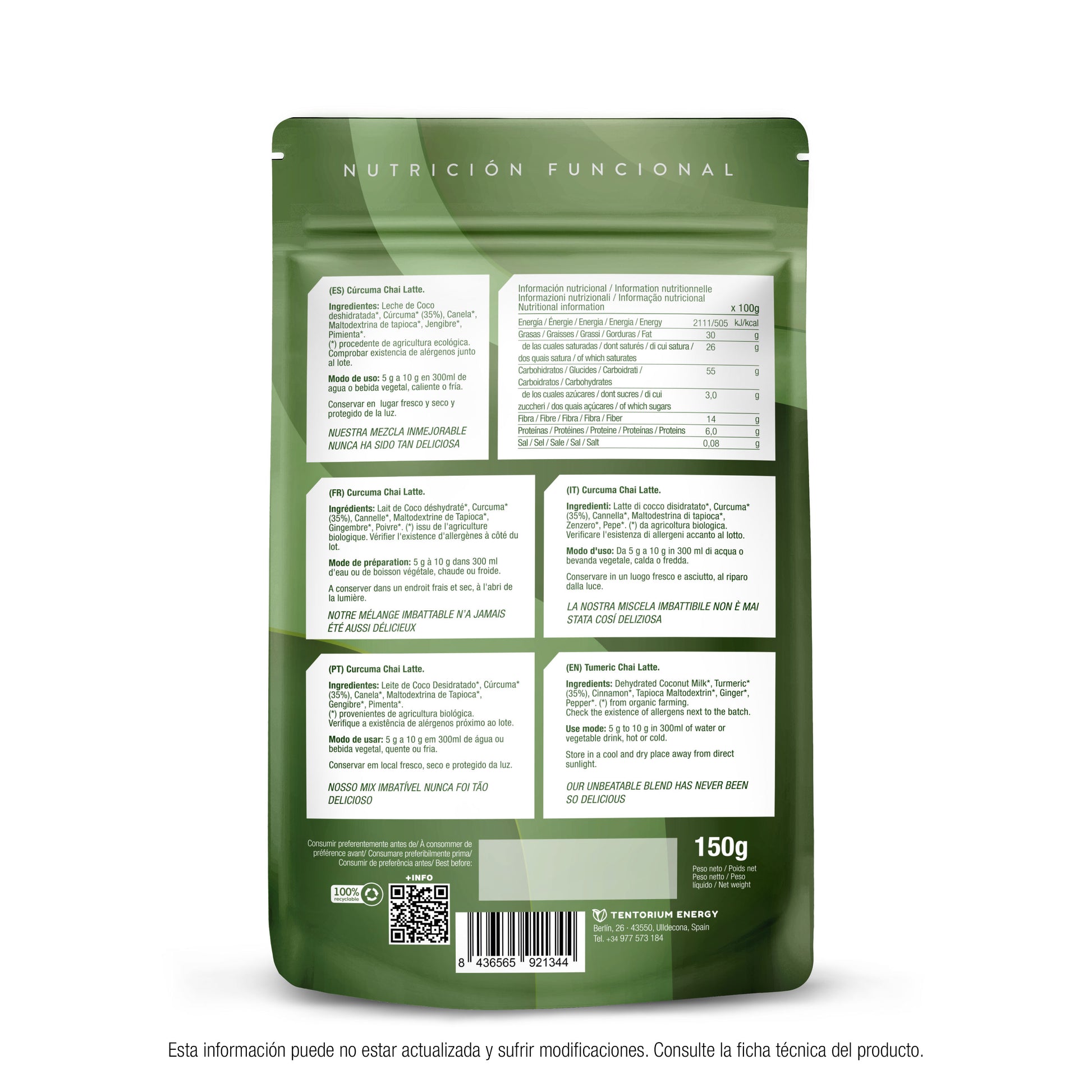 Curcuma Chai Latte Energy Feelings 150 g