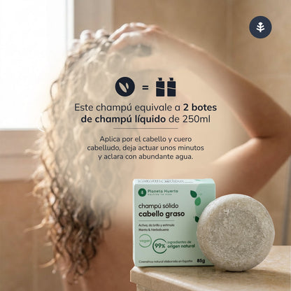 Planeta Huerto Shampooing solide à la menthe poivrée 85 g