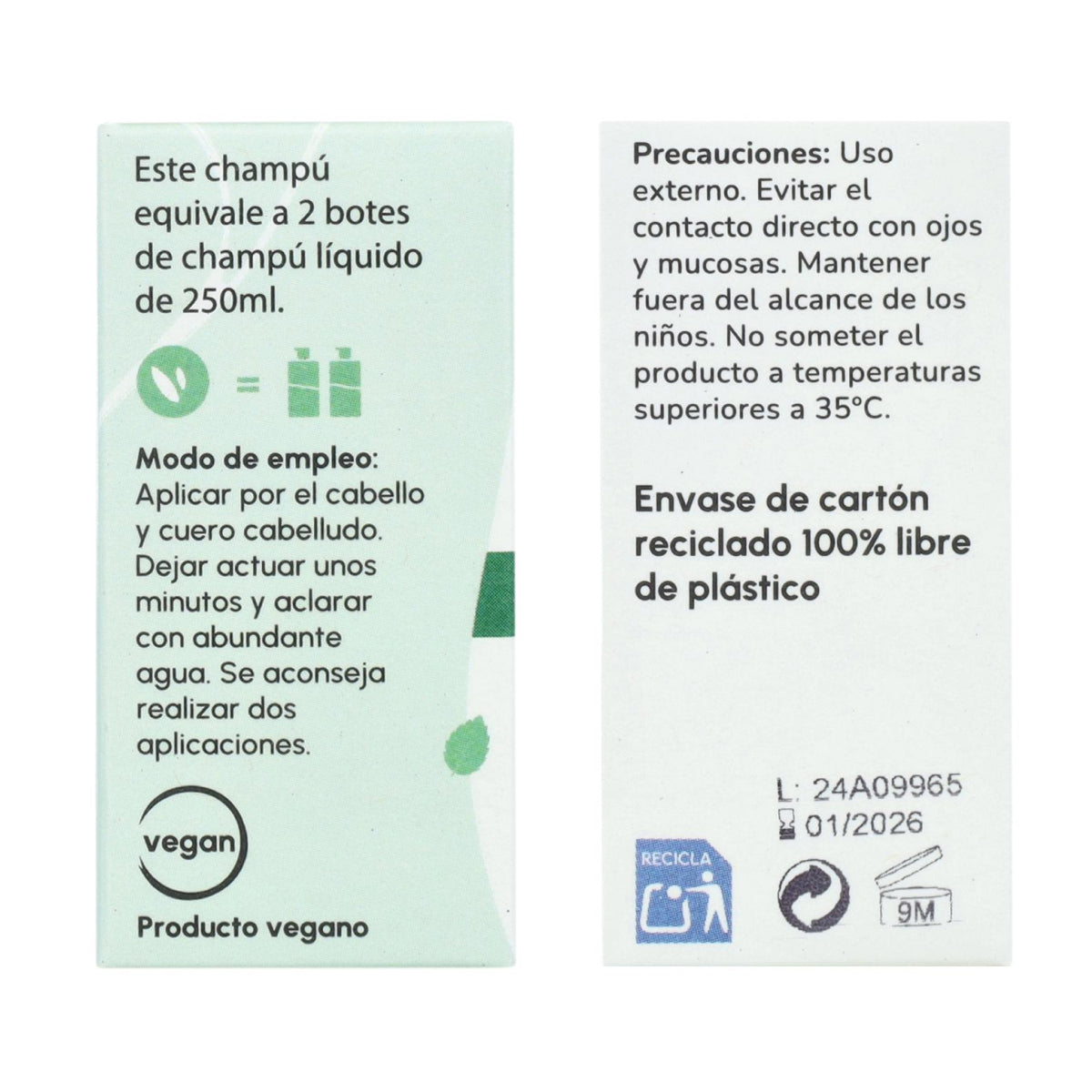 Planeta Huerto Shampooing solide à la menthe poivrée 85 g