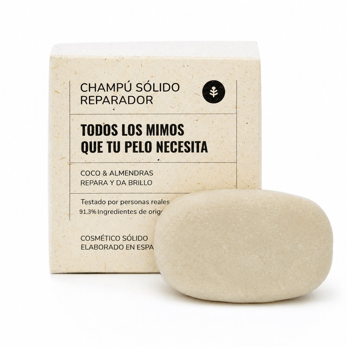 Planeta Huerto shampooing solide réparateur à la noix de coco et aux amandes 85 g