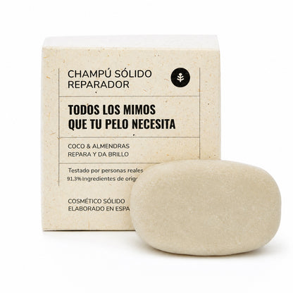 Planeta Huerto shampooing solide réparateur à la noix de coco et aux amandes 85 g