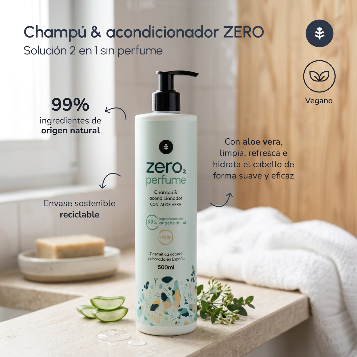 Shampooing et après-shampooing pour cheveux normaux Planeta Huerto 500 ml