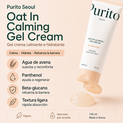 Crème Gel Apaisante à l'Avoine Oat-In Calming Gel Cream Purito Seoul 100 ml
