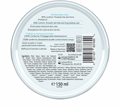 Crème visage &amp; corps Sentitiv Bio Lavera 150 ml