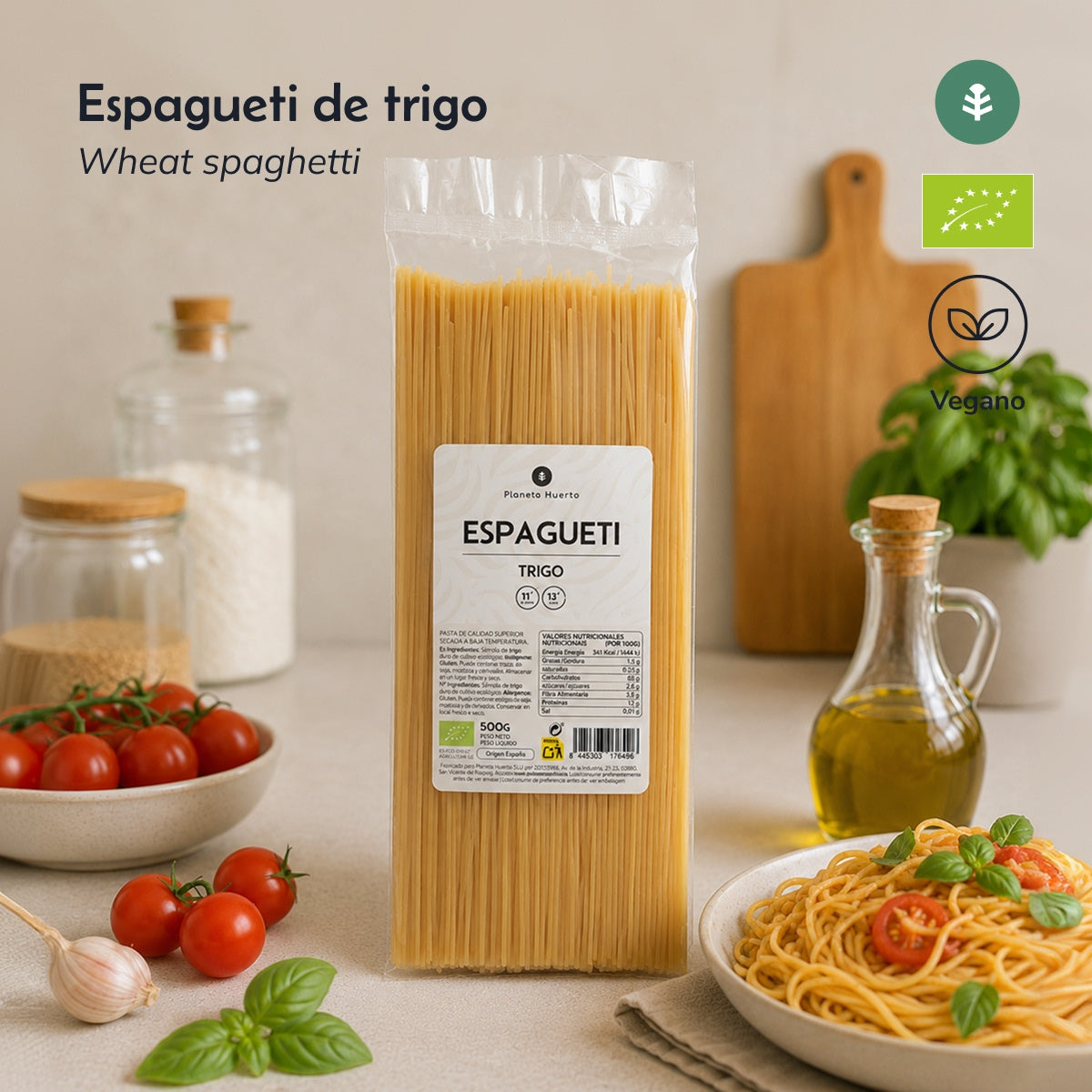 Spaghetti de blé ECO Planeta Huerto 500gr
