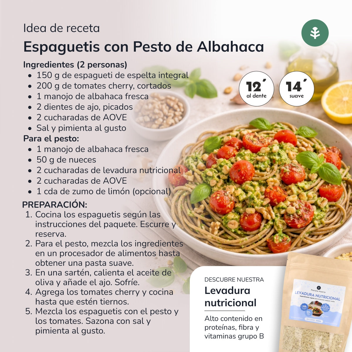 Spaghetti d'épeautre complet ECO Planeta Huerto 500gr