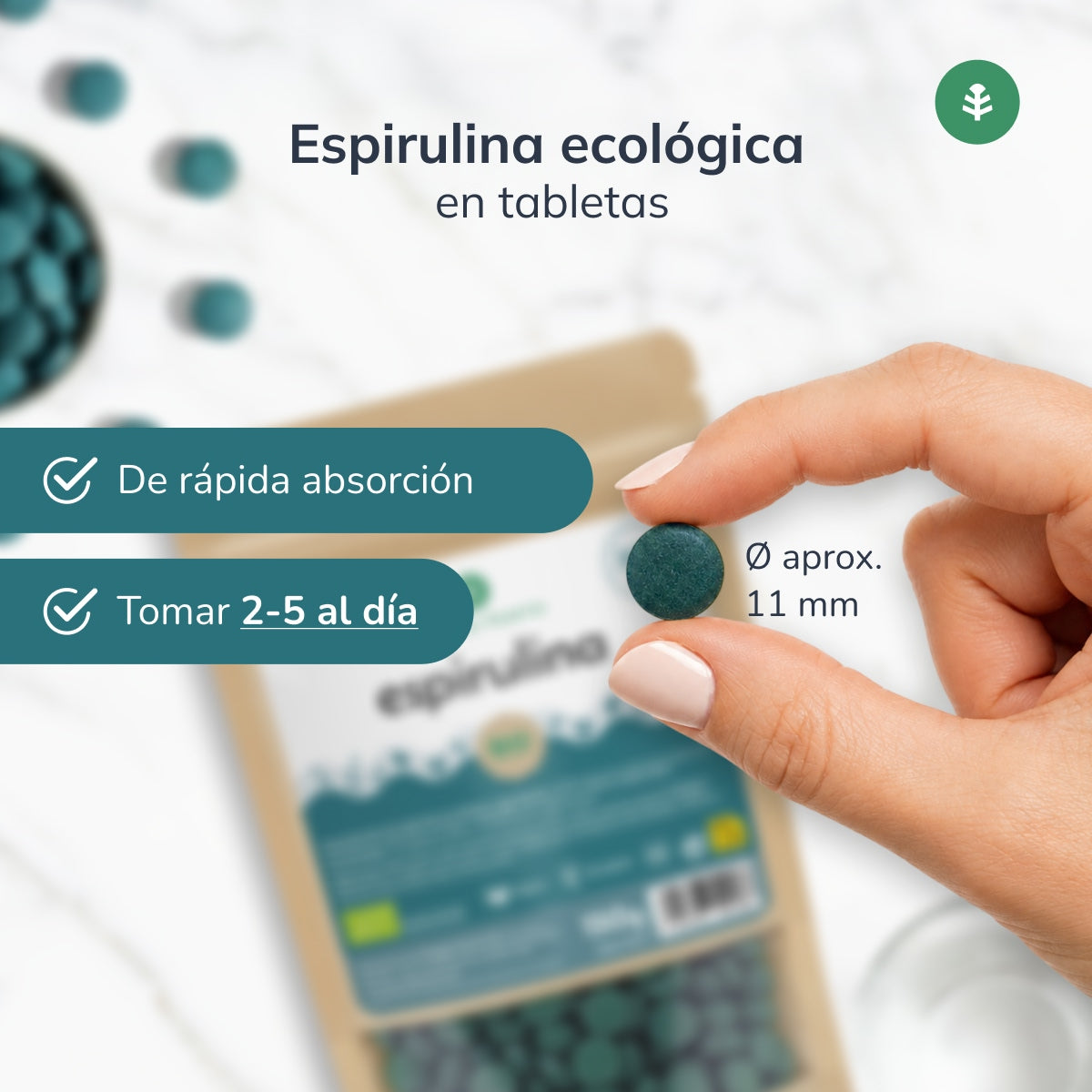 Spiruline Bio 500mg Planet Orchard 300 comprimés