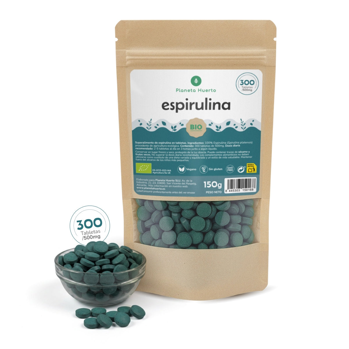 Spiruline Bio 500mg Planet Orchard 300 comprimés