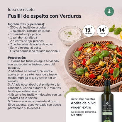 Fusilli d'épeautre complet BIO Planeta Huerto 500g