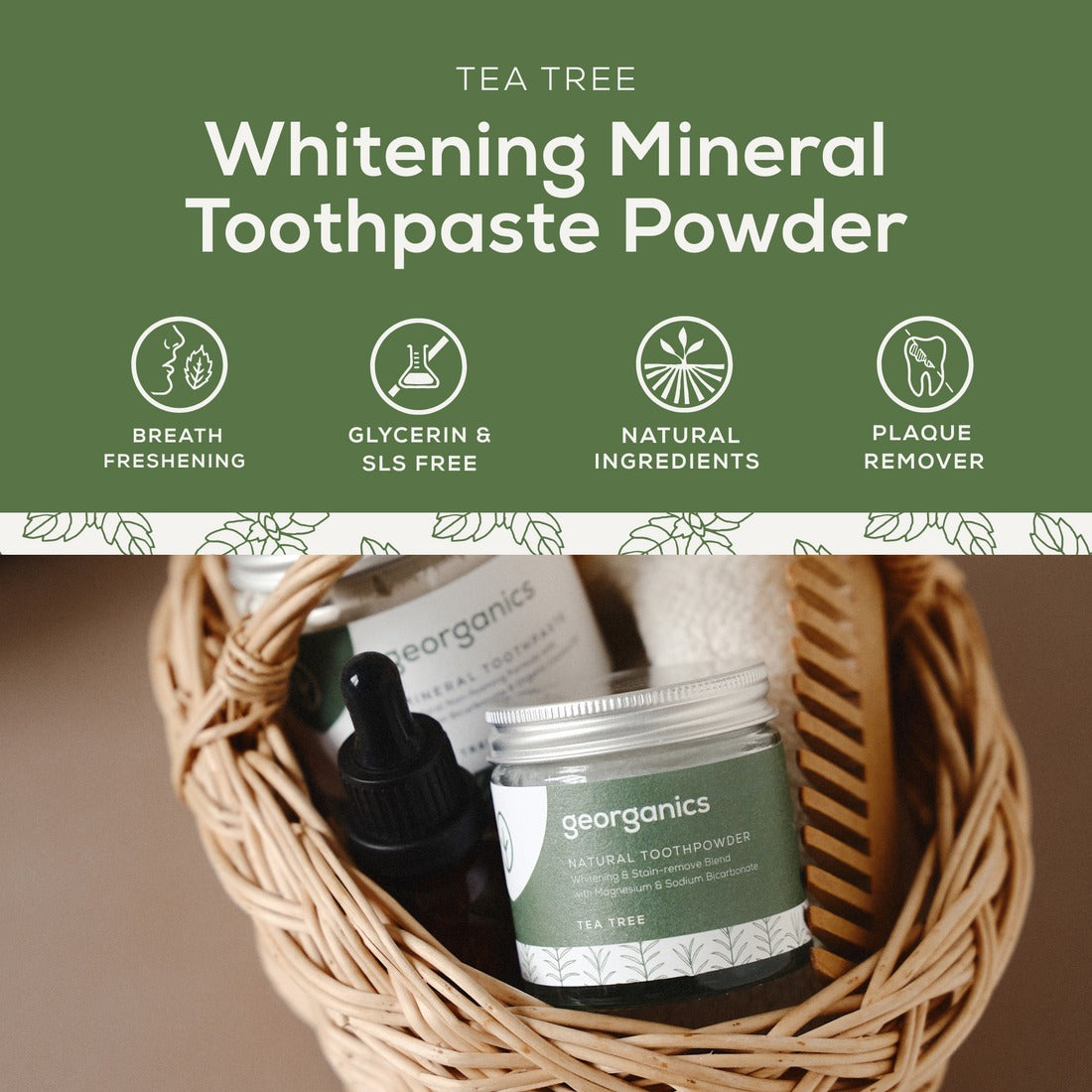Dentifrice naturel Arbre à thé et Coco Georganics 60 ml