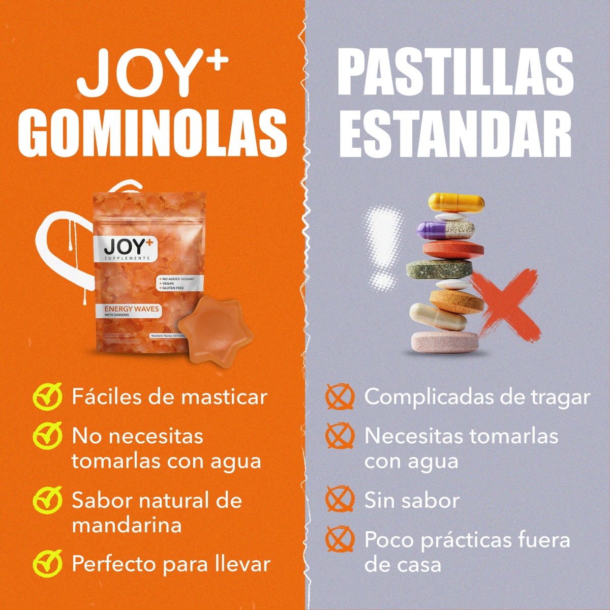 Gommes Énergie au Ginseng JOY+ 60 unités