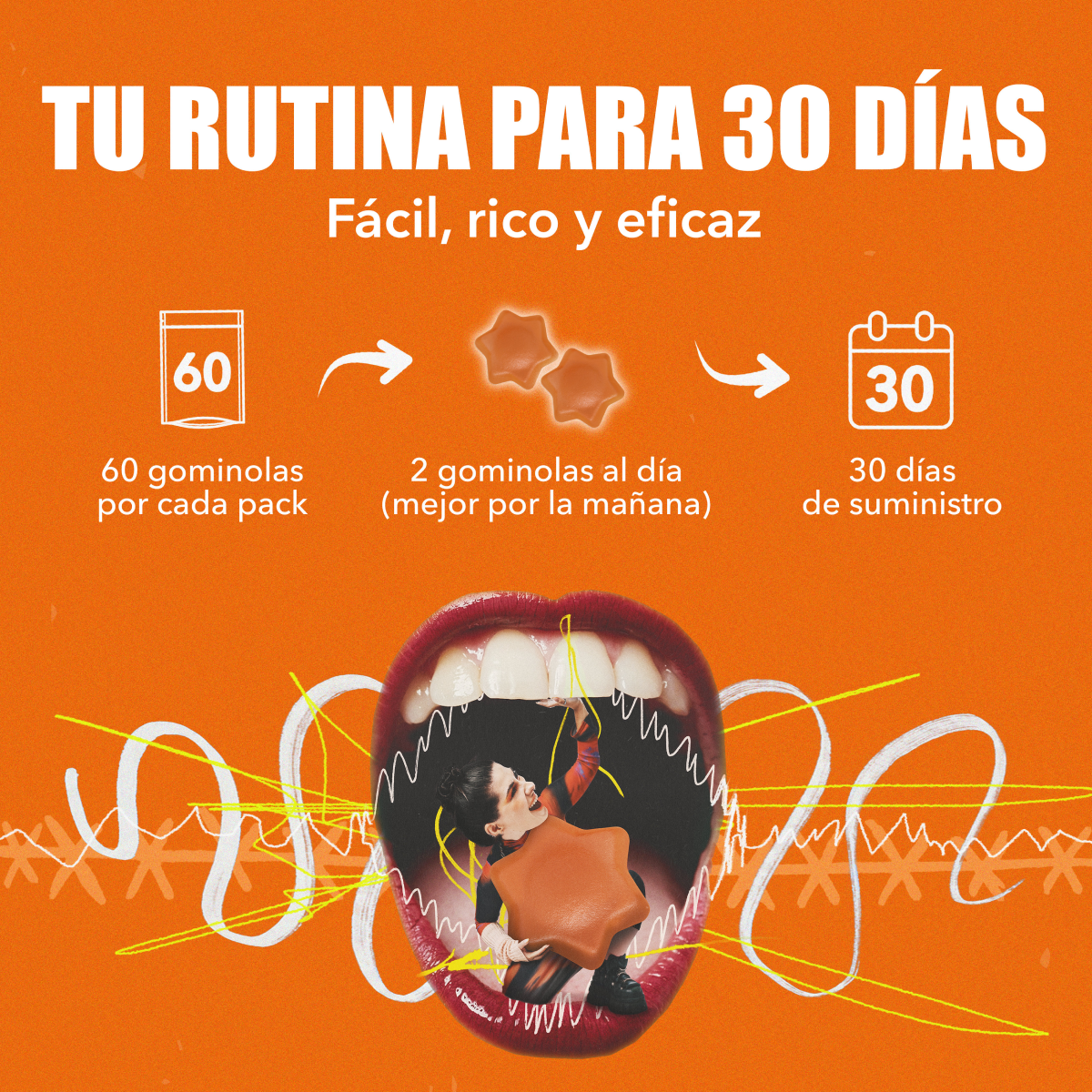 Gommes Énergie au Ginseng JOY+ 60 unités