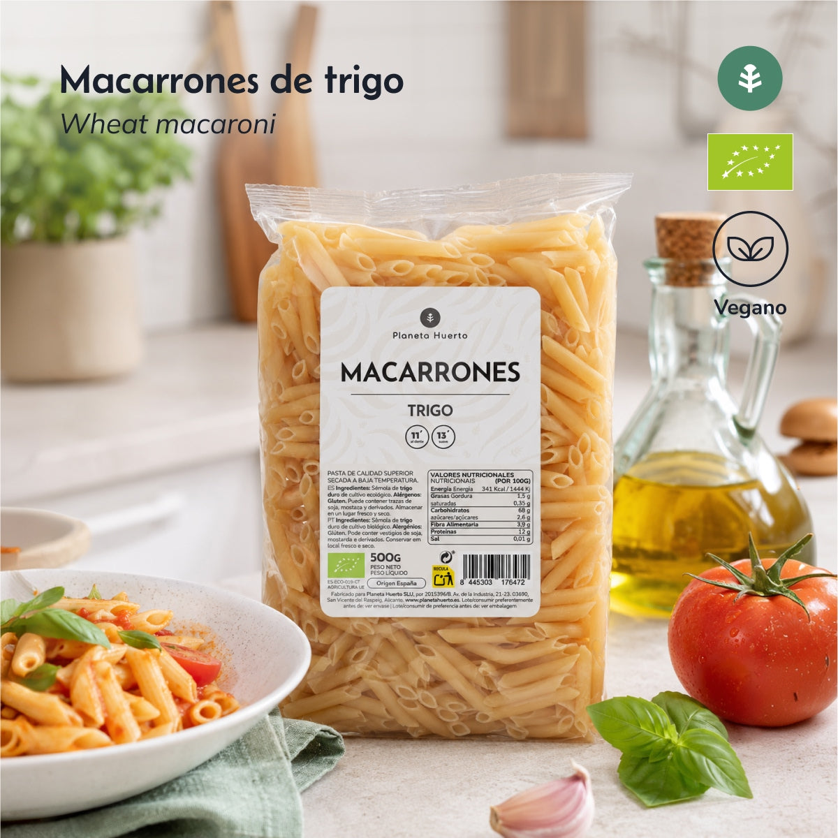 Macaroni de blé ECO Planeta Huerto 500gr