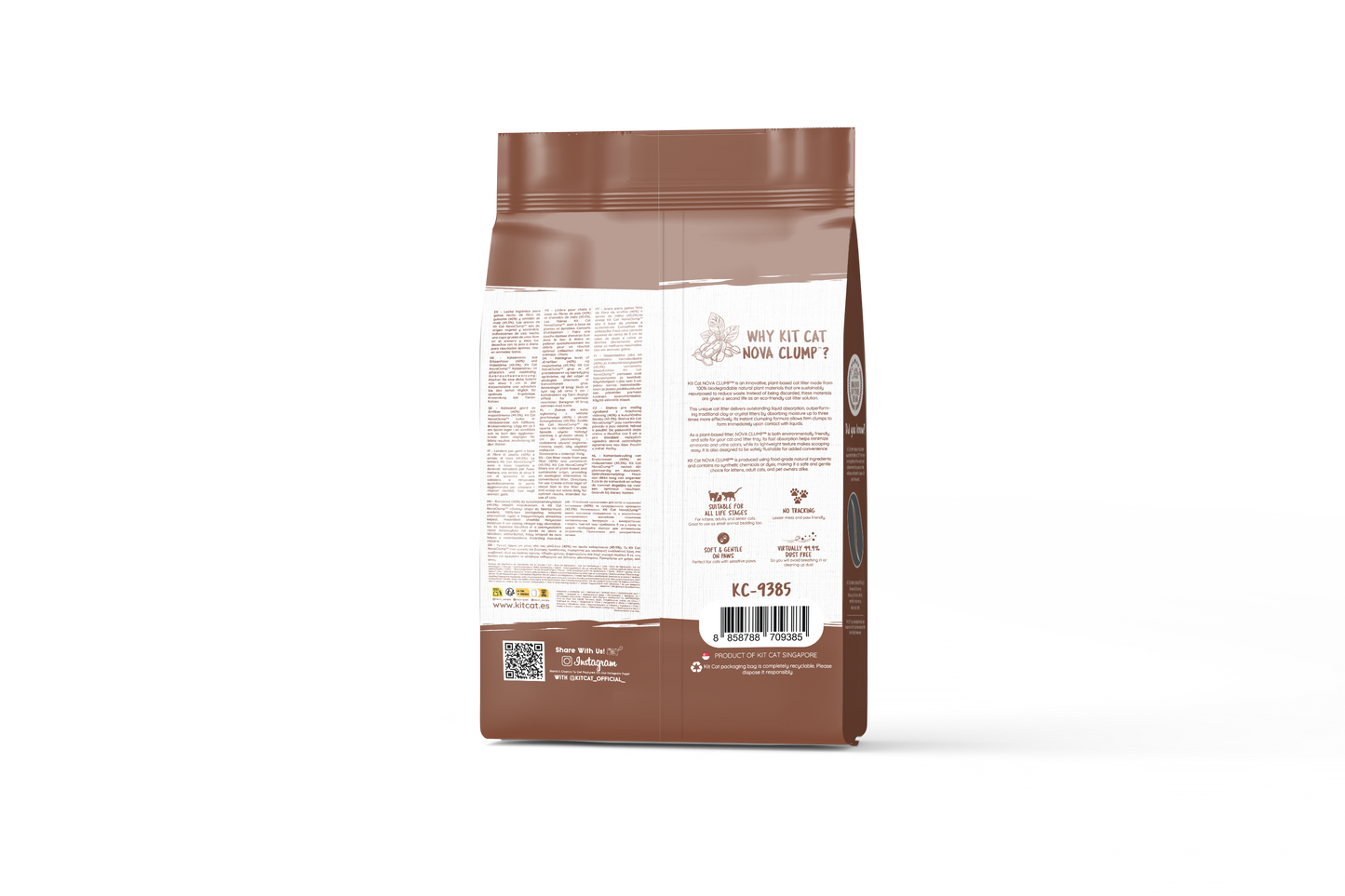 Kit Cat Arena Eco SoyaClump - Coffee 7 L Litière pour chat