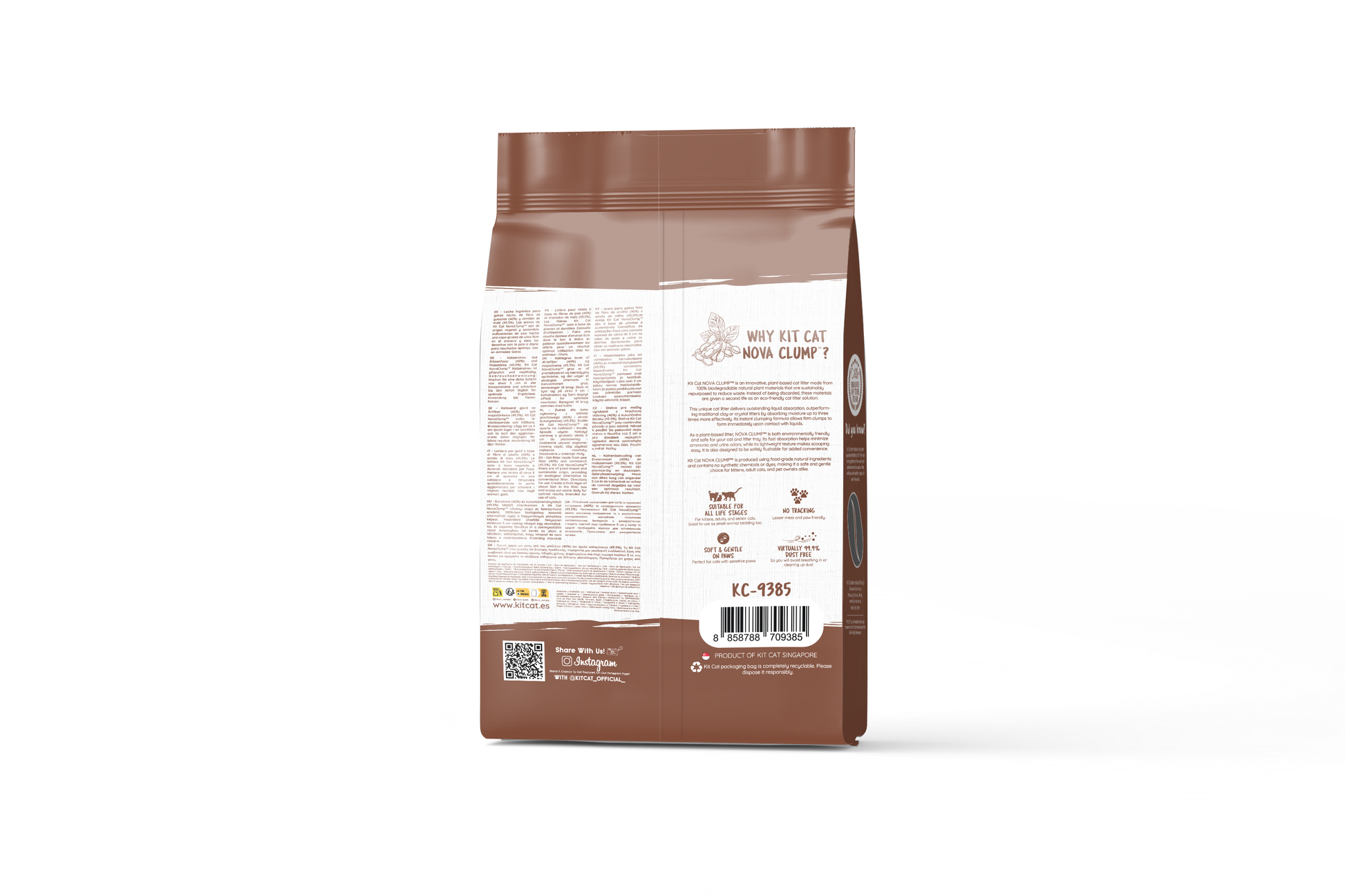 Kit Cat Arena Eco SoyaClump - Coffee 7 L Litière pour chat
