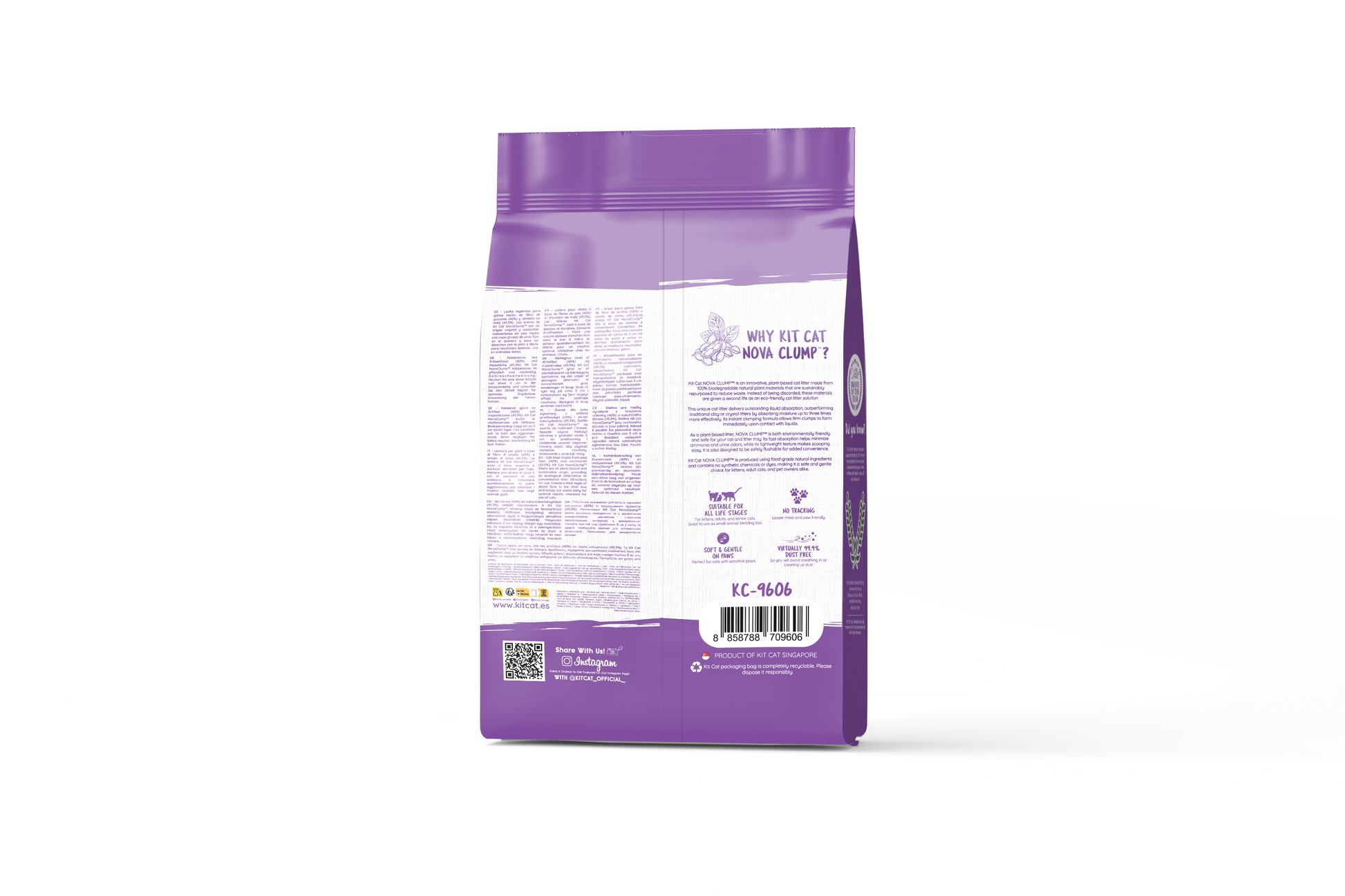Kit Cat Arena Eco SoyaClump - Lavender 7 L Litière pour chat
