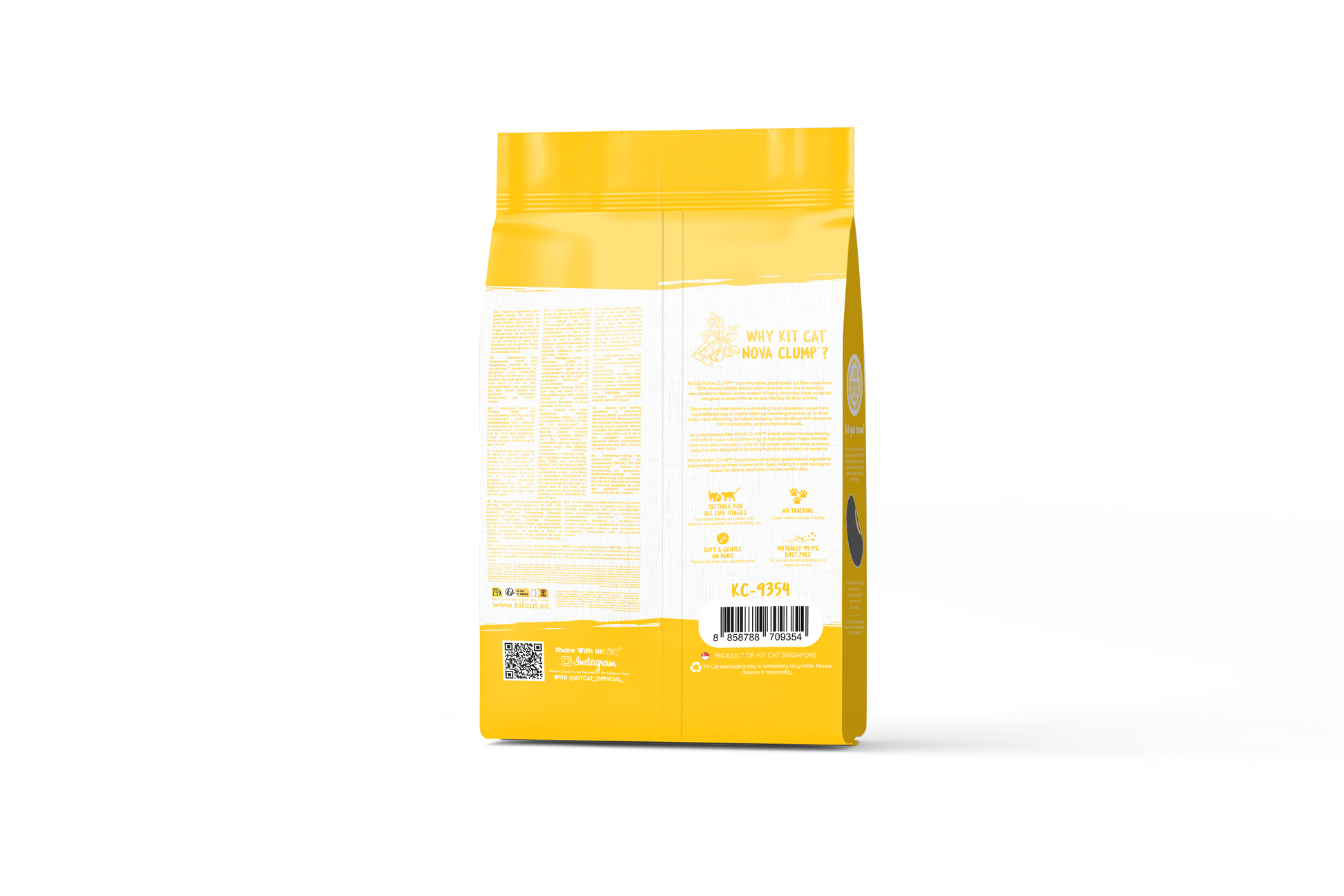 Kit Cat Arena Eco SoyaClump - Original 7 L Litière pour chat