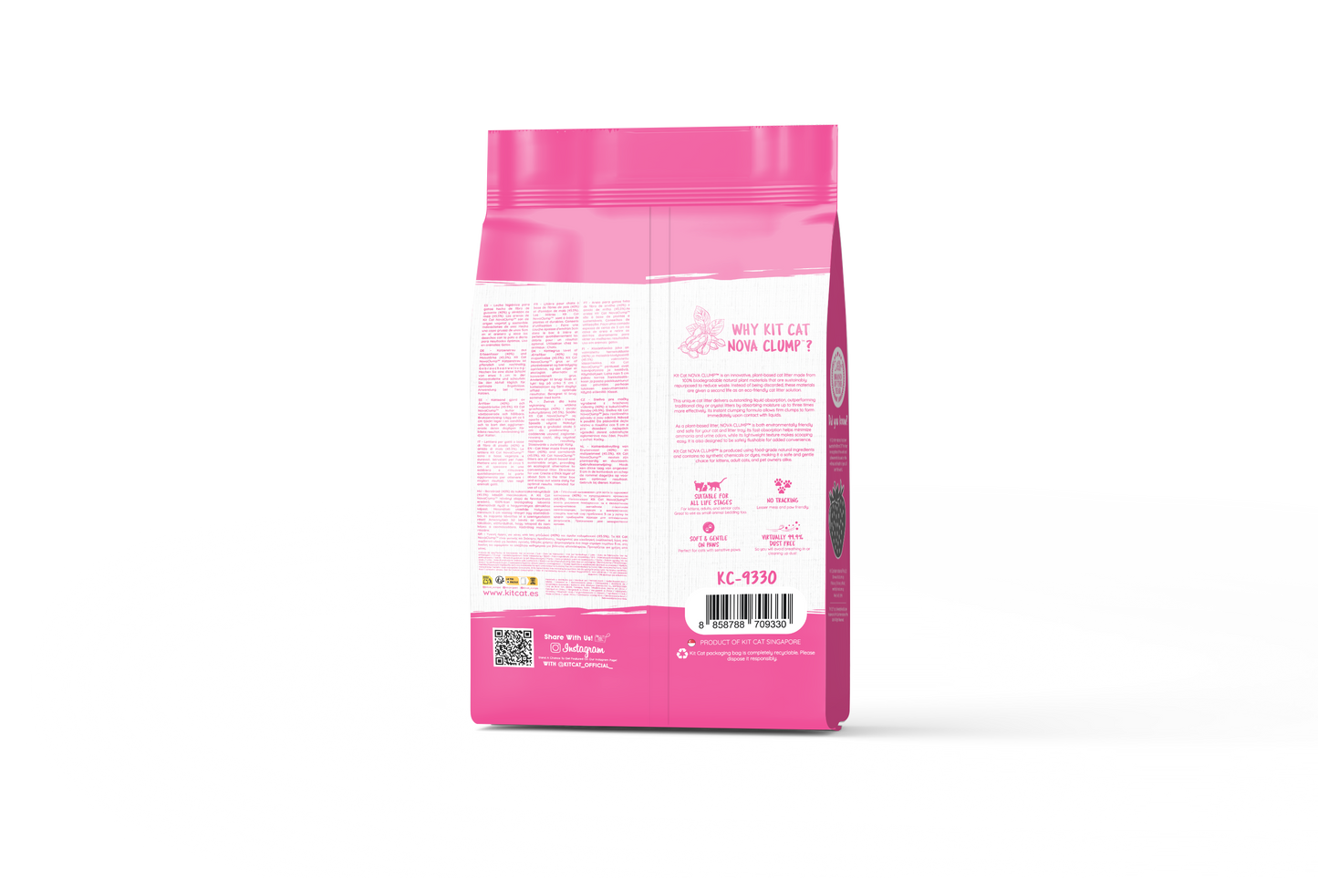 Kit Cat Arena Eco SoyaClump - Strawberry 7 L Litière pour chat