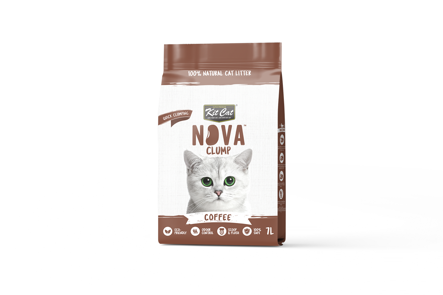 Kit Cat Arena Eco SoyaClump - Coffee 7 L Litière pour chat
