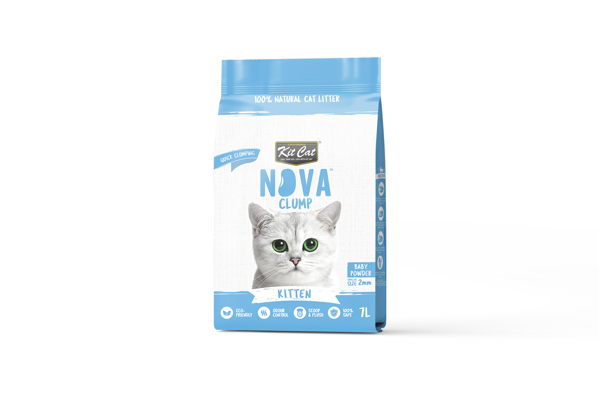 Kit Cat Arena Eco SoyaClump - Kitten Baby Powder 7 L Litière pour chat