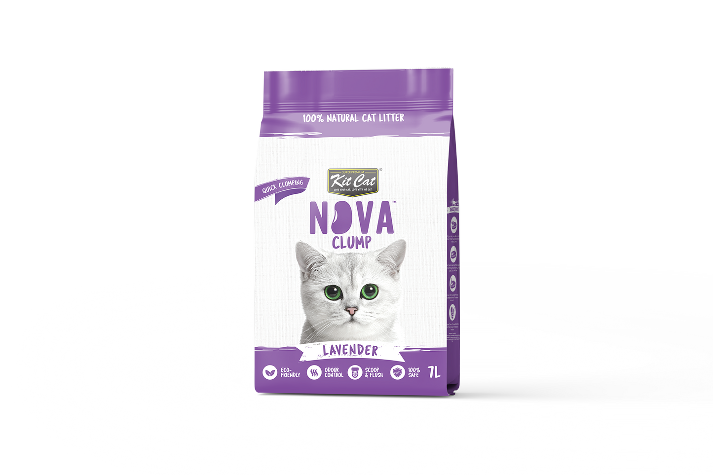 Kit Cat Arena Eco SoyaClump - Lavender 7 L Litière pour chat