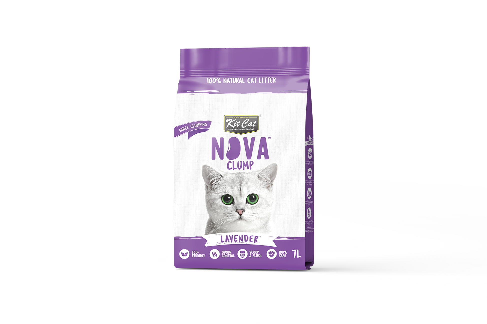 Kit Cat Arena Eco SoyaClump - Lavender 7 L Litière pour chat