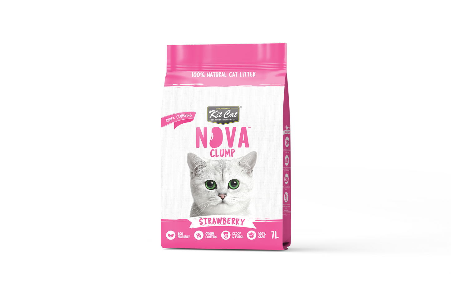 Kit Cat Arena Eco SoyaClump - Strawberry 7 L Litière pour chat