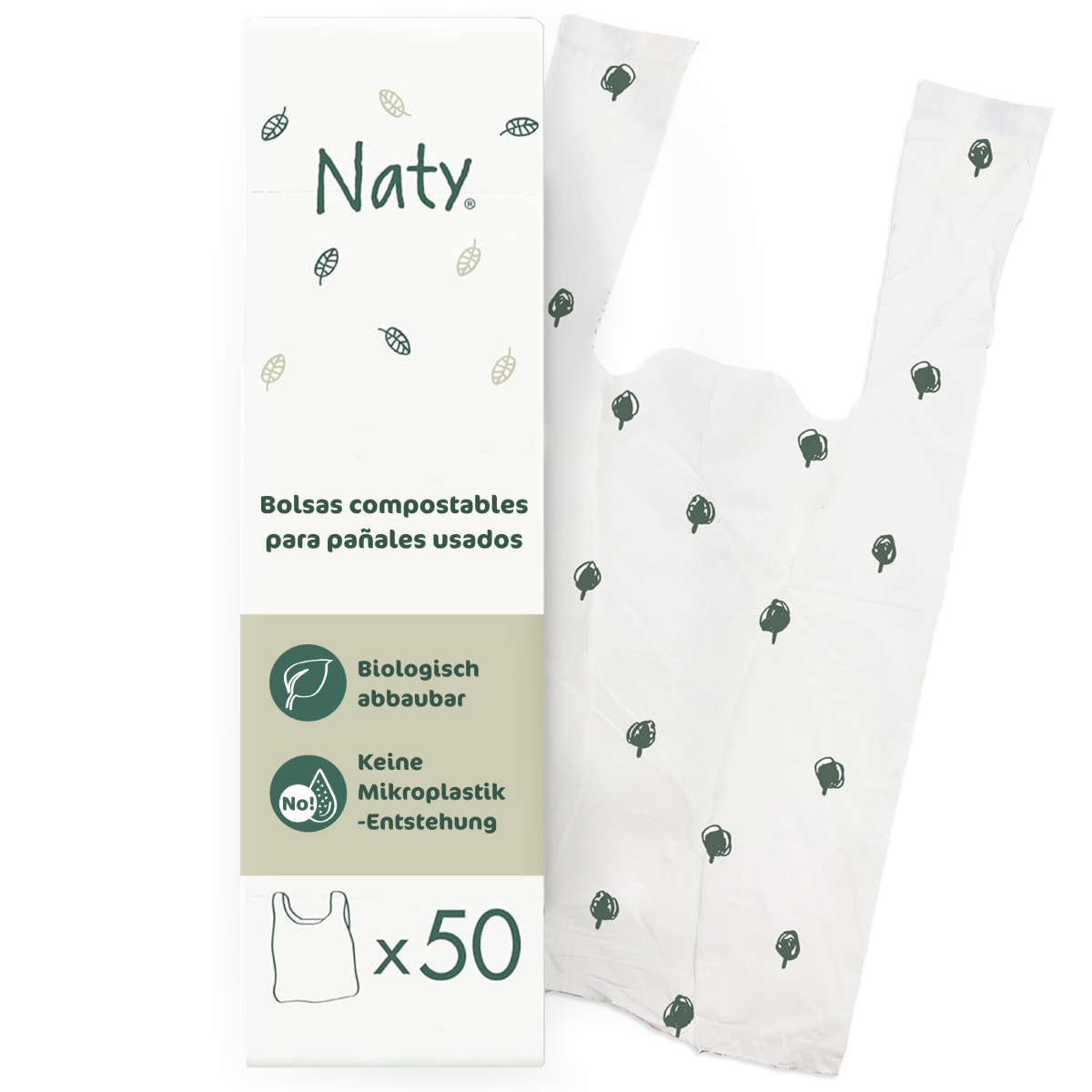 Sacs jetables pour couches Naty 50 unités