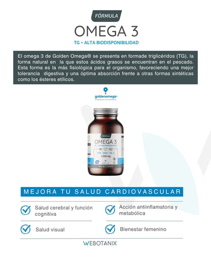 Omega 3 Formule Golden Omega WeBotanix 90 perles