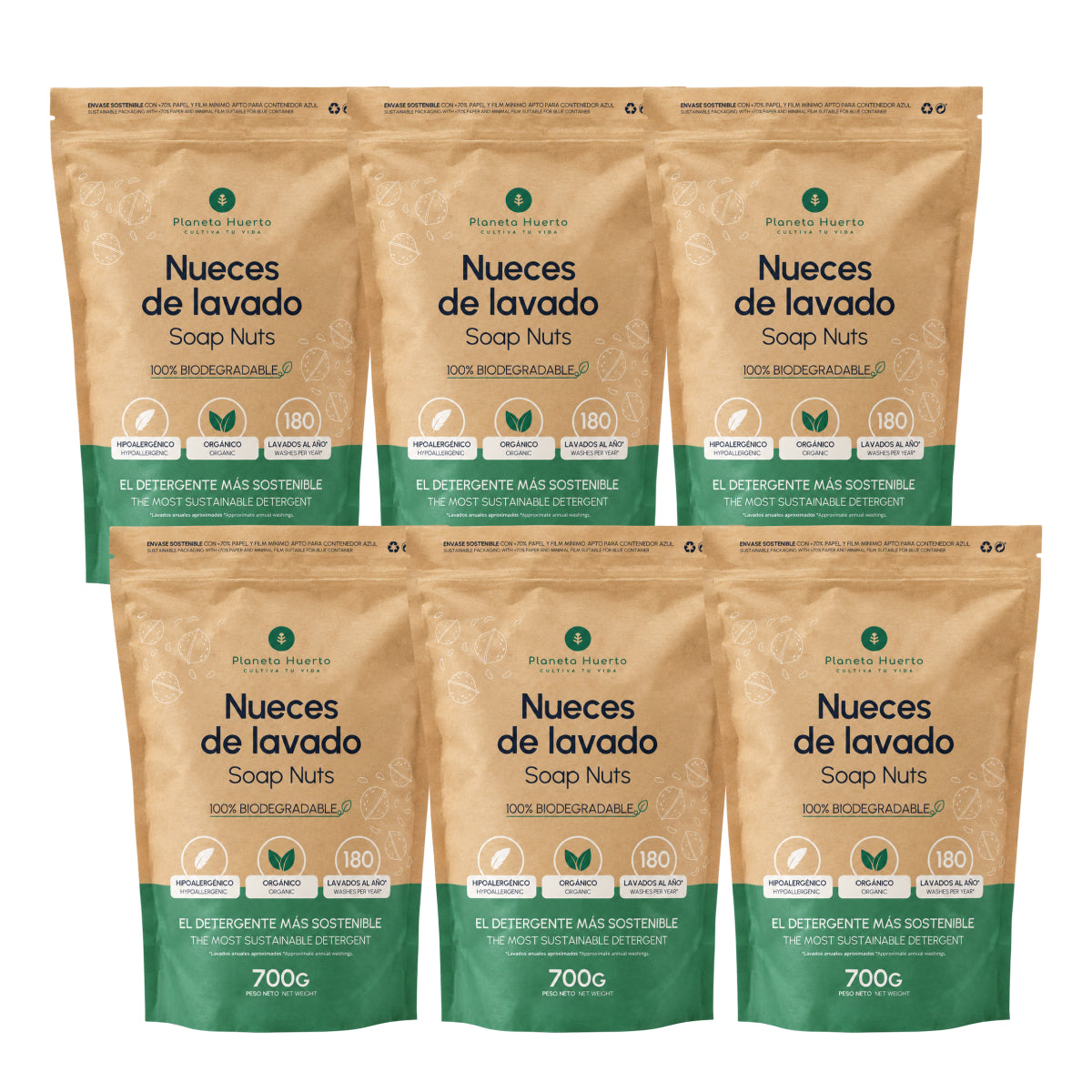 6xPlanet Orchard Noix de lavage 700 gr Pack