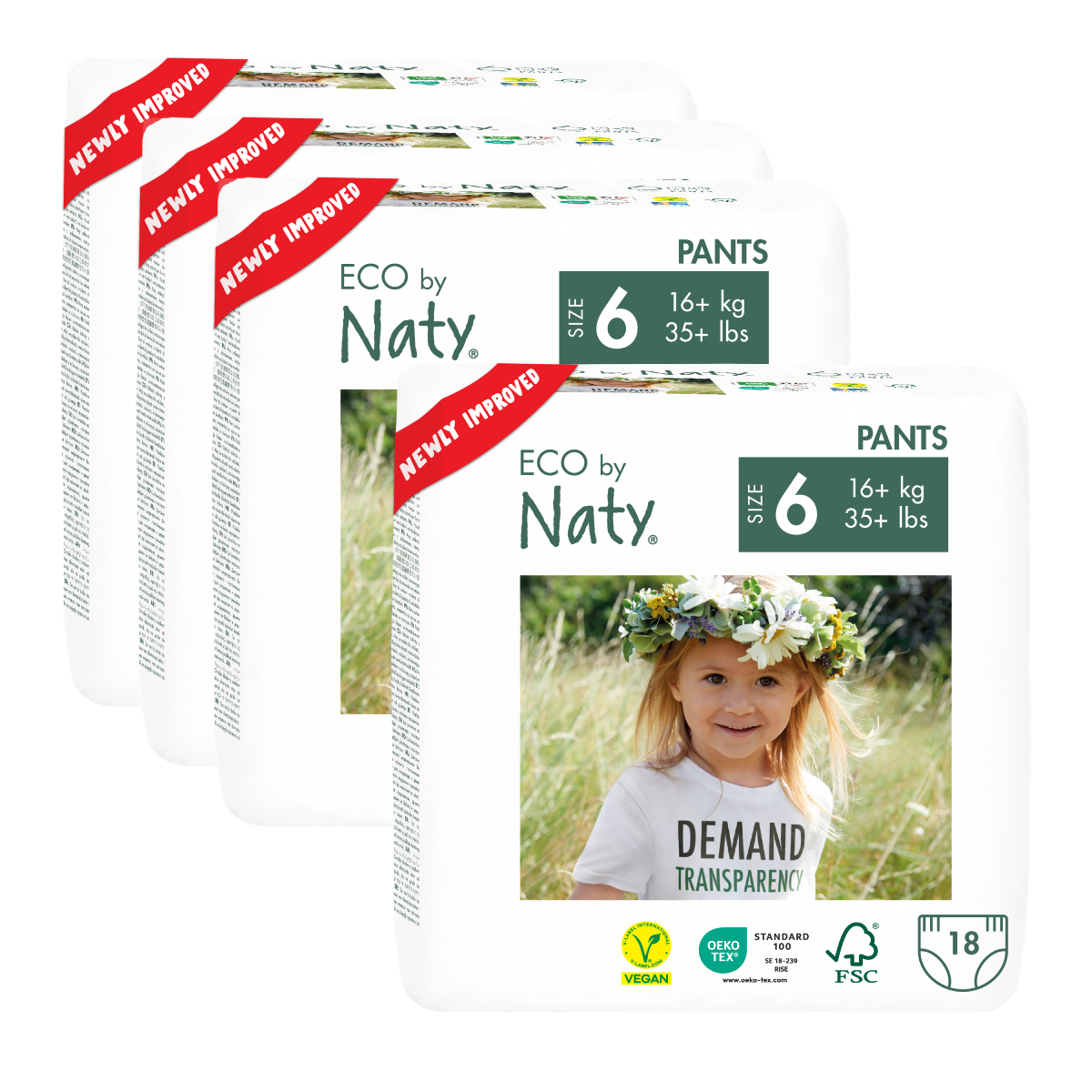 Lot de couches Bragapañal n° 6 Naty 16+ kg 36 unités