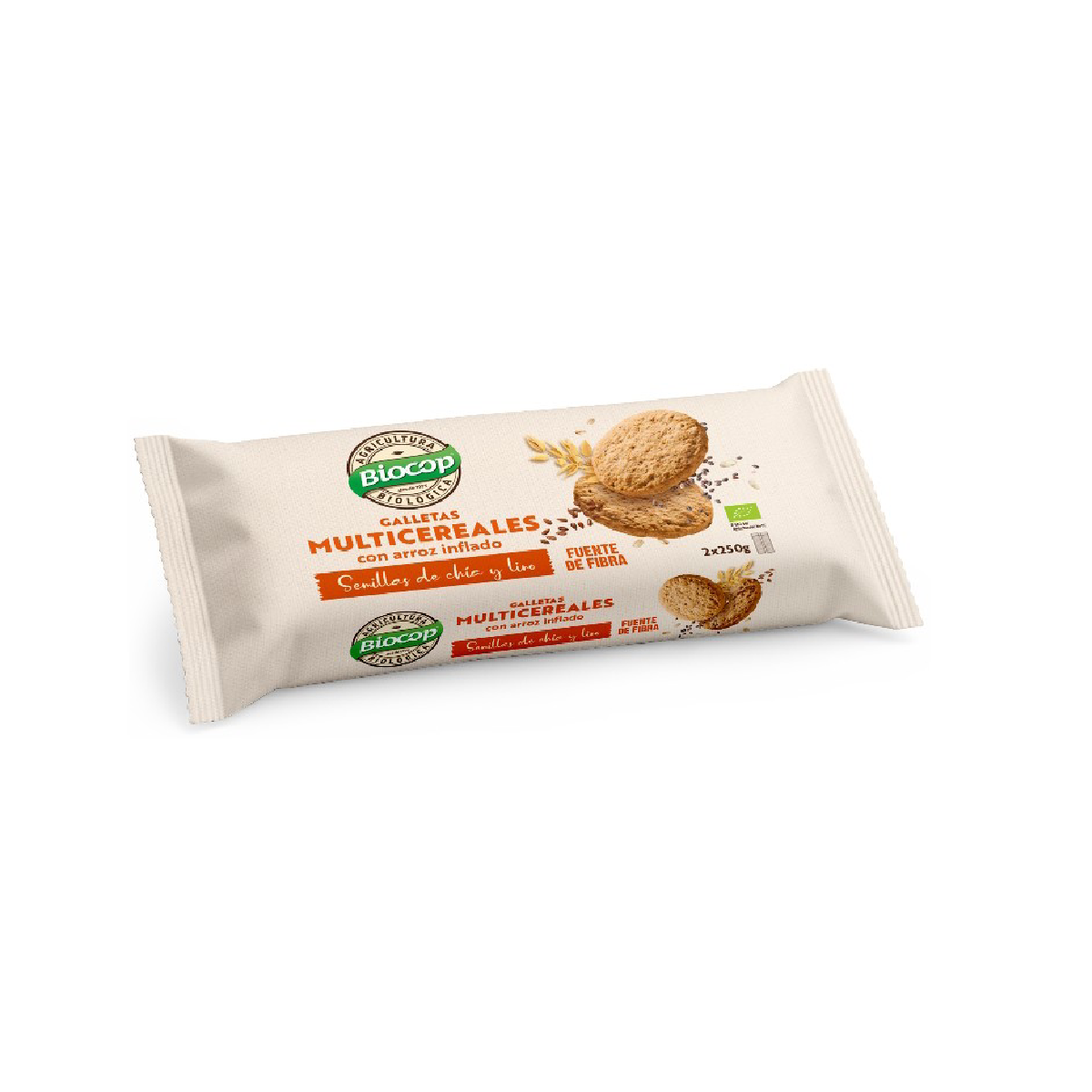 Biscuits multigrains au riz soufflé BIO Biocop 2 paquets 500 g