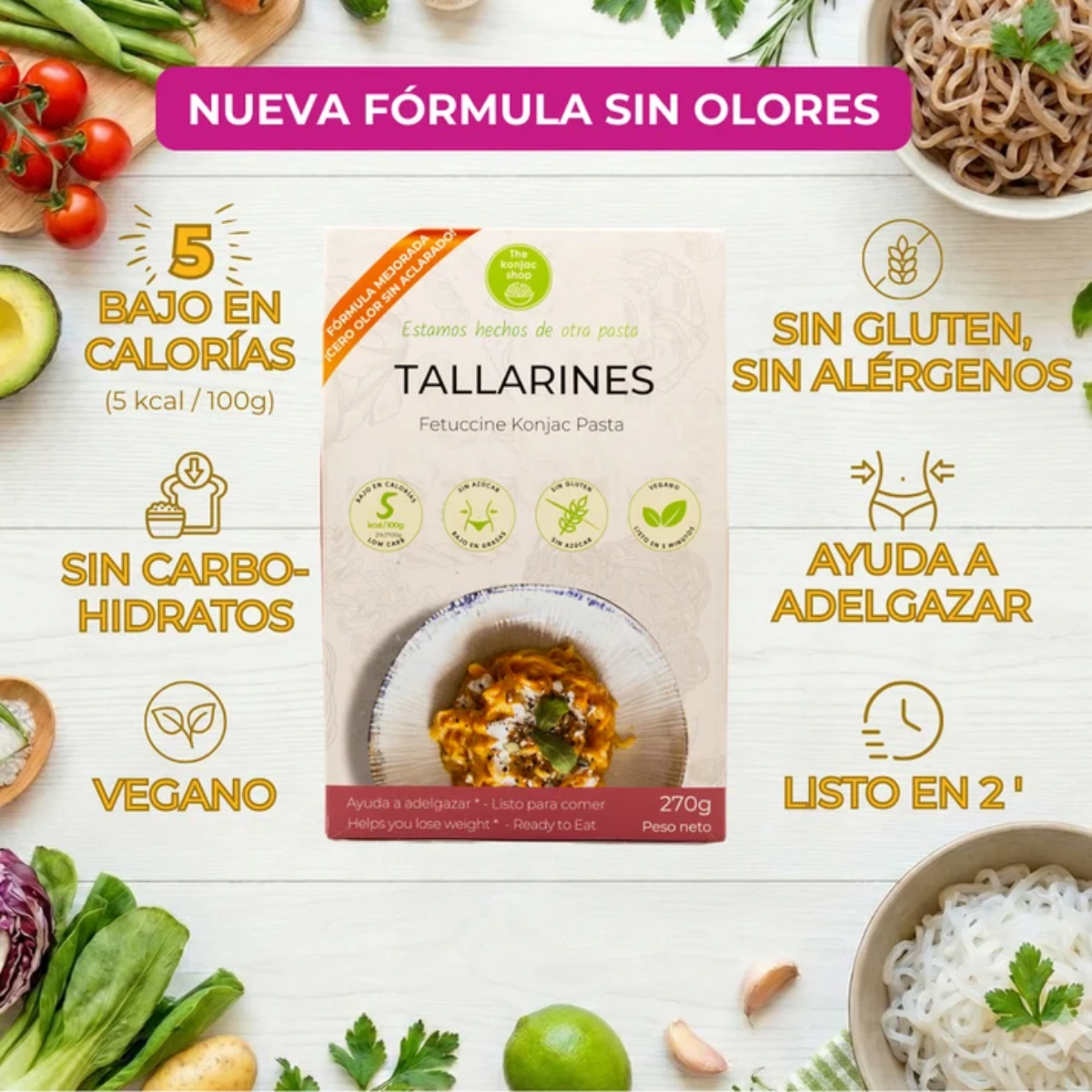 Tagliatelles de konjac The Konjac Shop 270 g