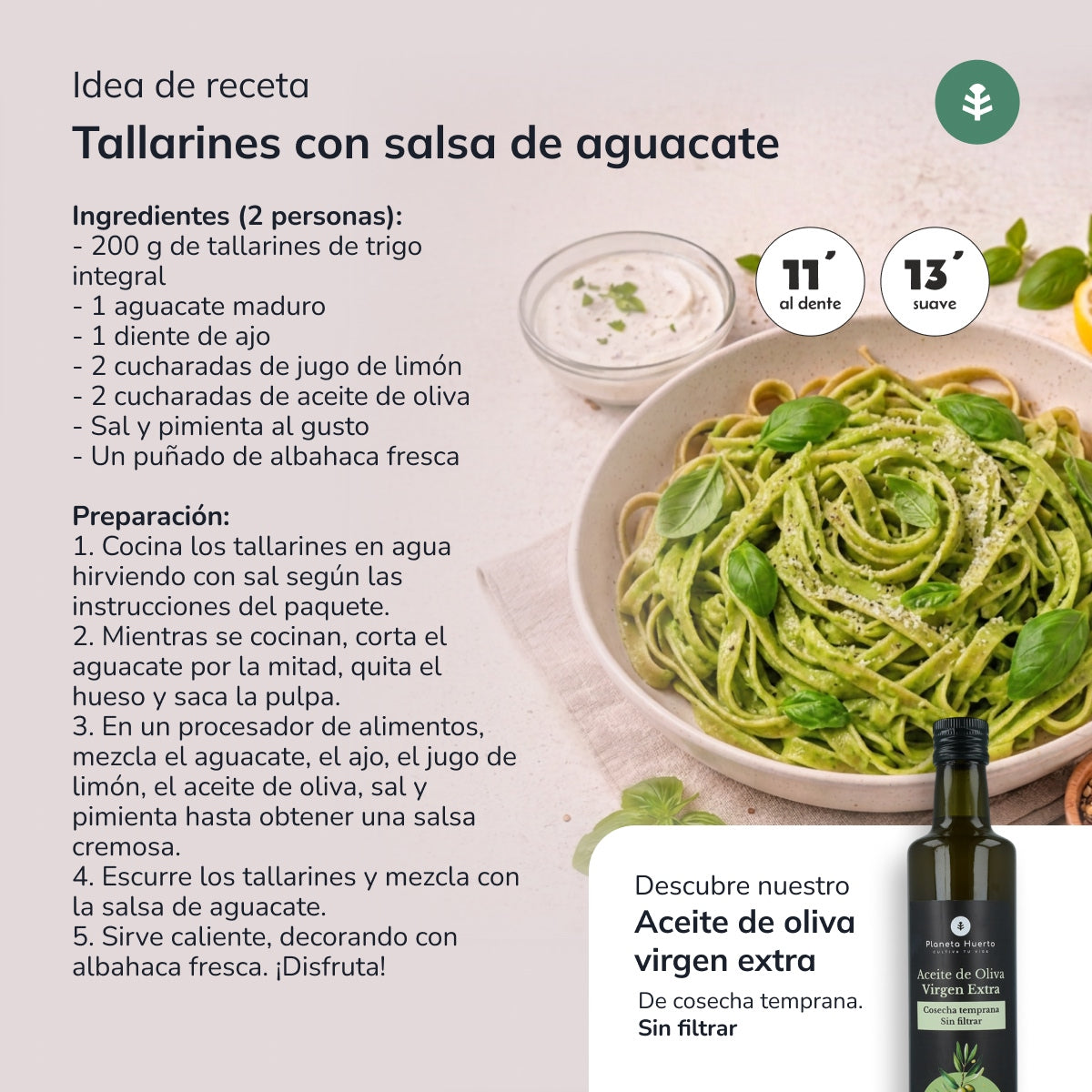 Tagliatelles de blé ECO Planeta Huerto 500 g