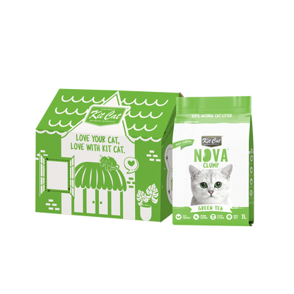 Kit Cat Arena Eco SoyaClump - Green Tea 7 L Litière pour chat