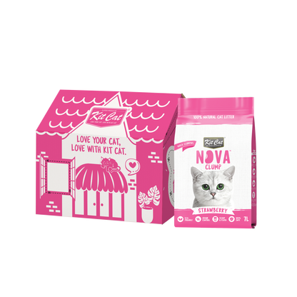Kit Cat Arena Eco SoyaClump - Strawberry 7 L Litière pour chat