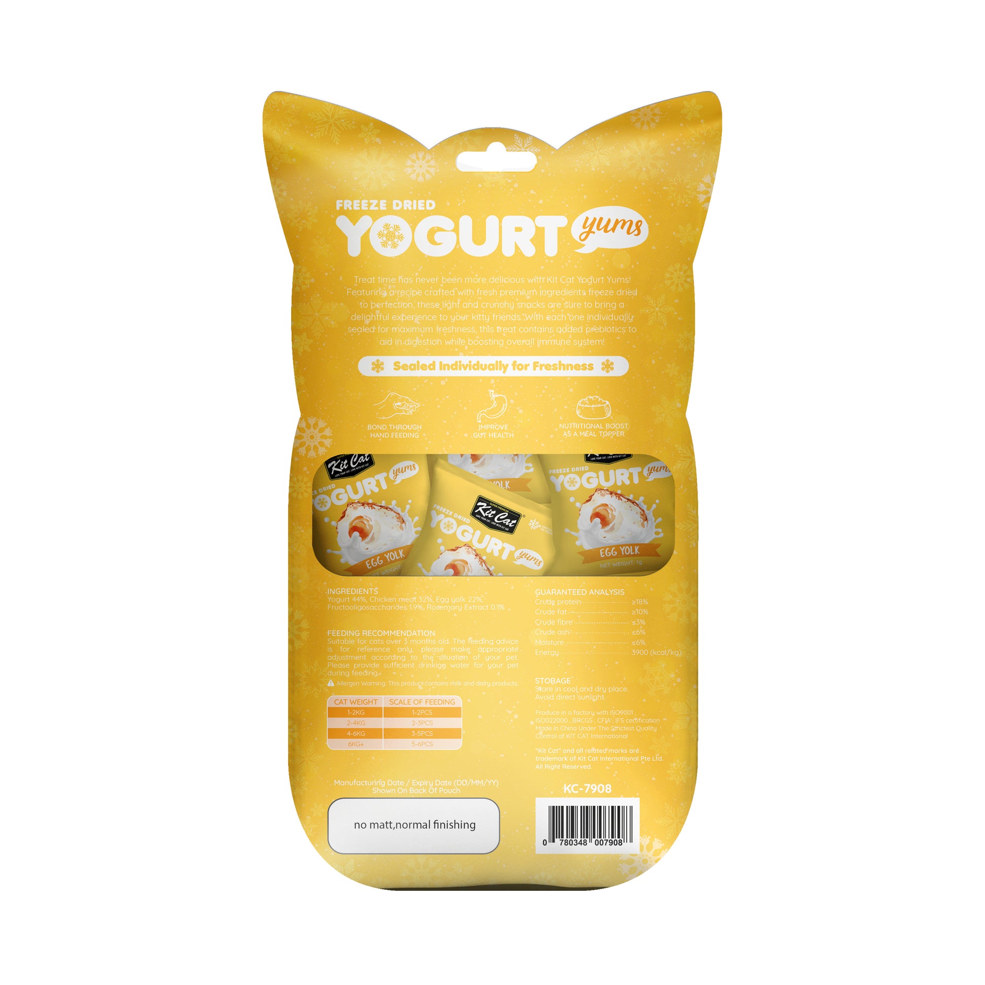 Kit Cat Yogurt Yums Lyophilisé Jaune d'Œuf 10g (10 unités)