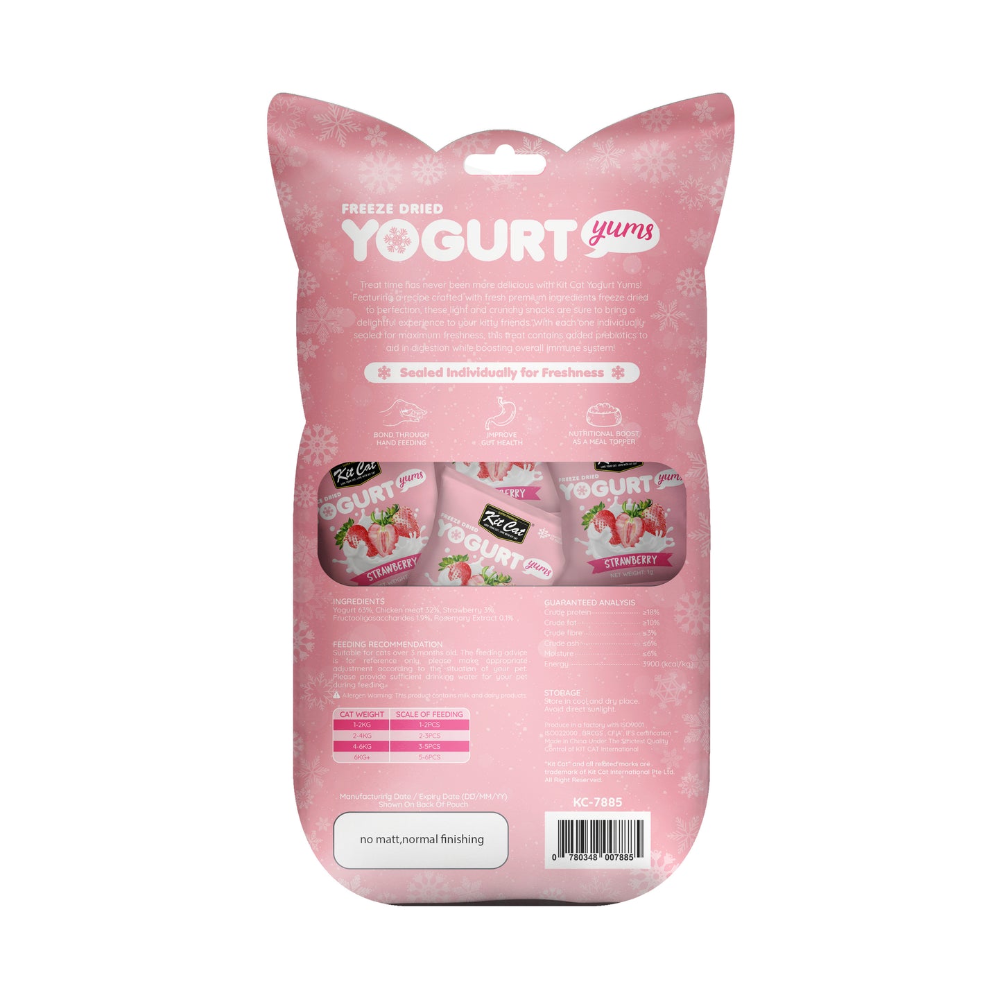 Kit Cat Yogurt Yums Lyophilisé Fraise 10g (10 unités)