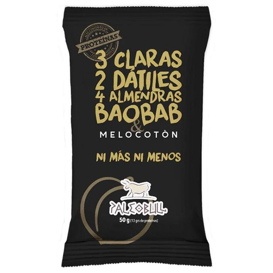 Barrita energética de melocotón, dátiles y almendras Paleobull Muscle Bar 50 g