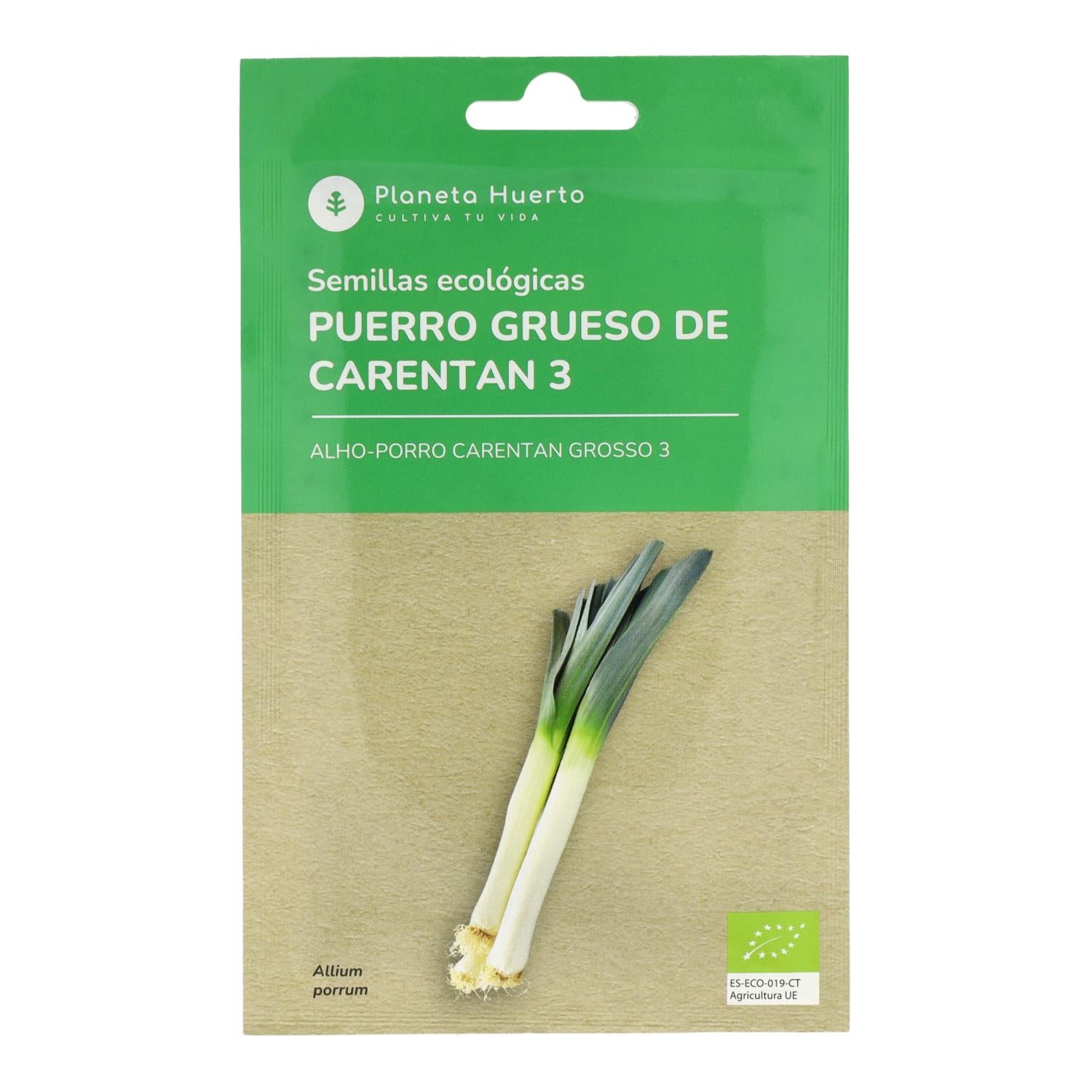 Semillas de Puerro grueso de Carentan ecológicas Planeta Huerto