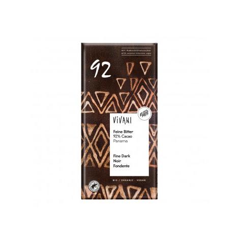 Chocolate Negro 92% Panamá con azúcar de coco BIO Vivani 80g