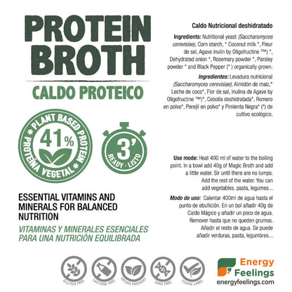 Caldo proteico vegano Magic Broth Energy feelings