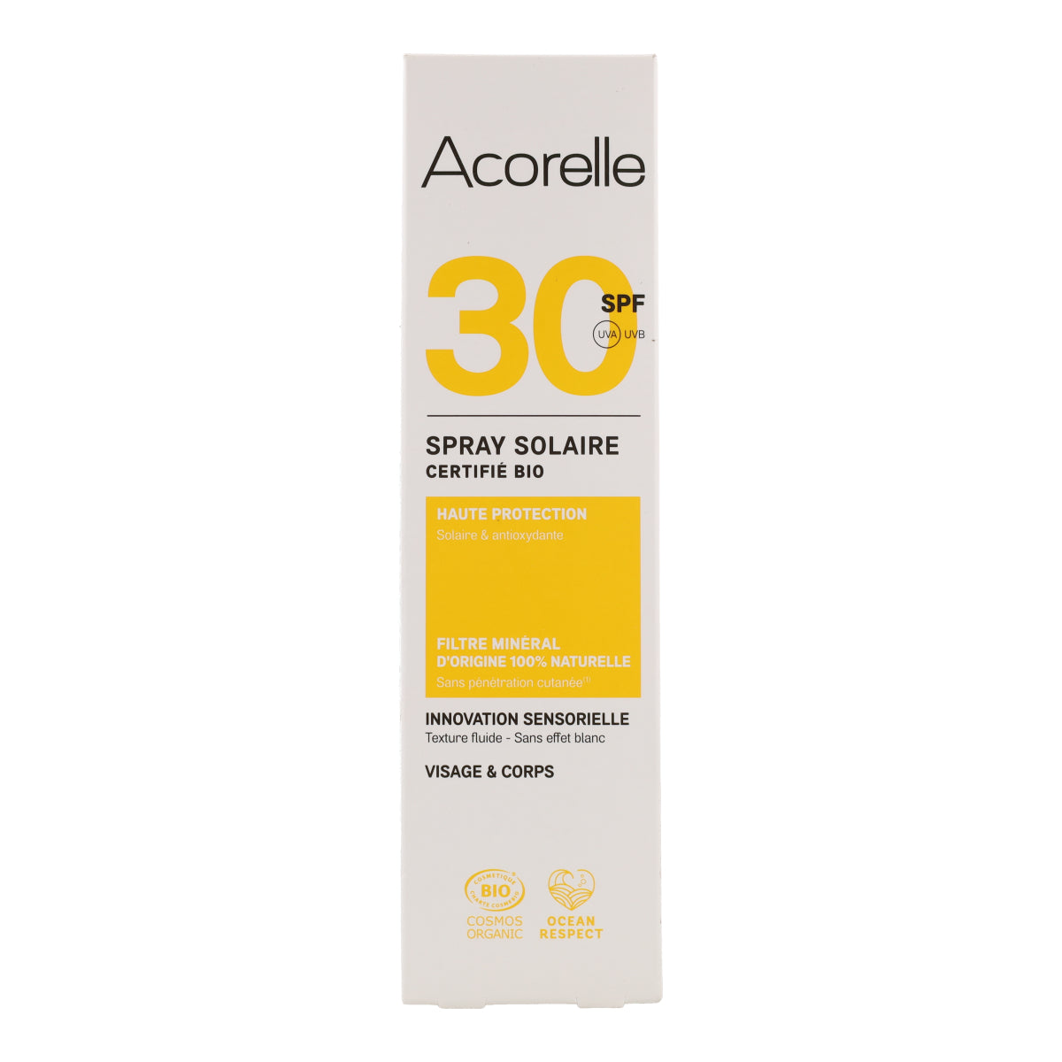 Spray solaire SPF 30 Acorelle 100 ml