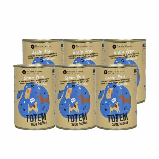 Pack 6 x Comida Húmeda Grain Free Superpremium para perro Salmón Planeta Huerto 380 g