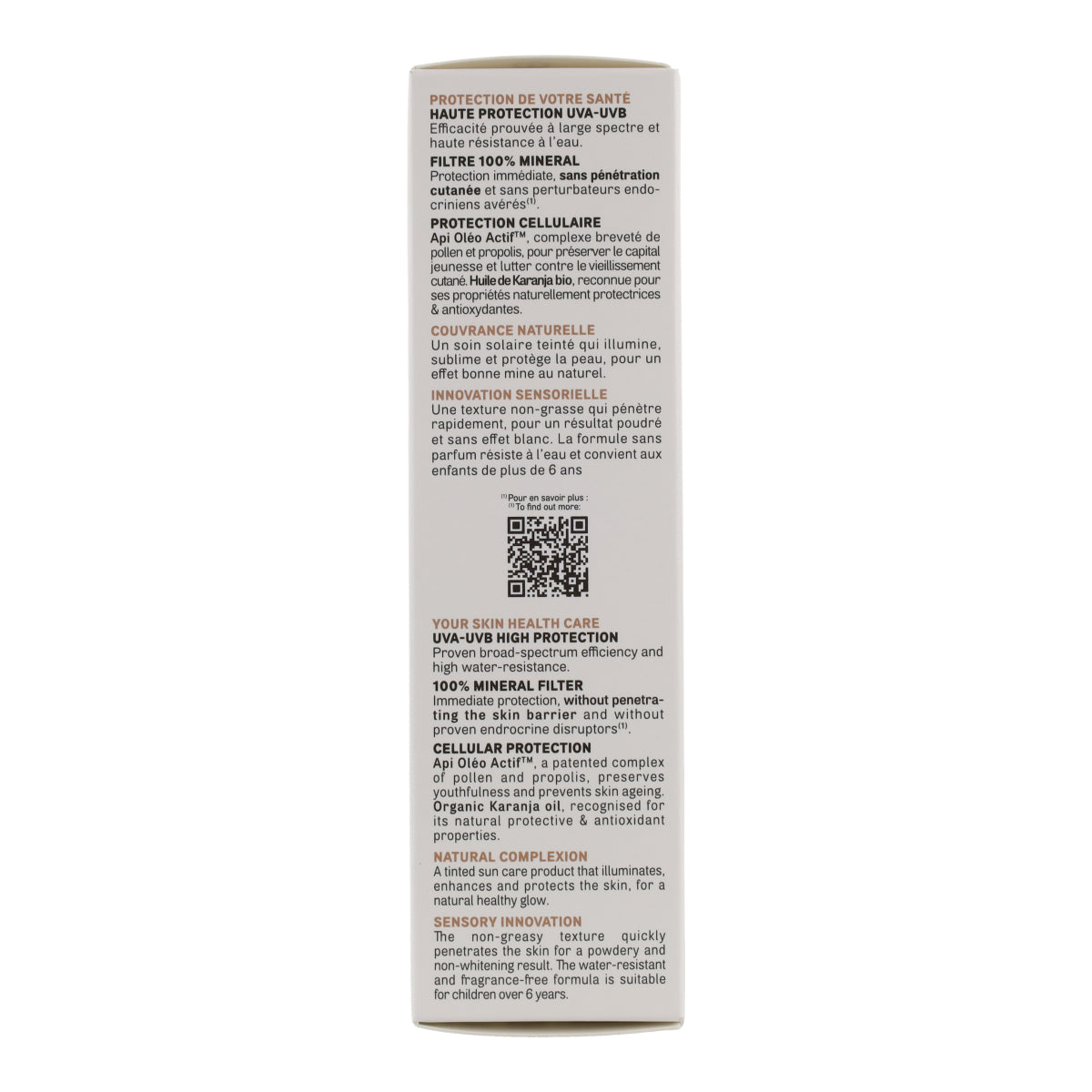 Crema facial color medio spf 50 Acorelle 50 ml