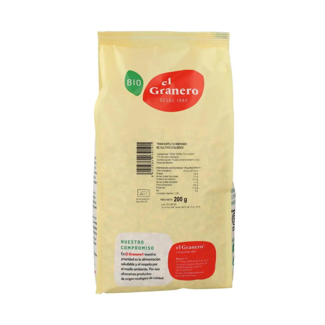 Pack 2x Espelta Hinchada Bio El Granero, 200 gr