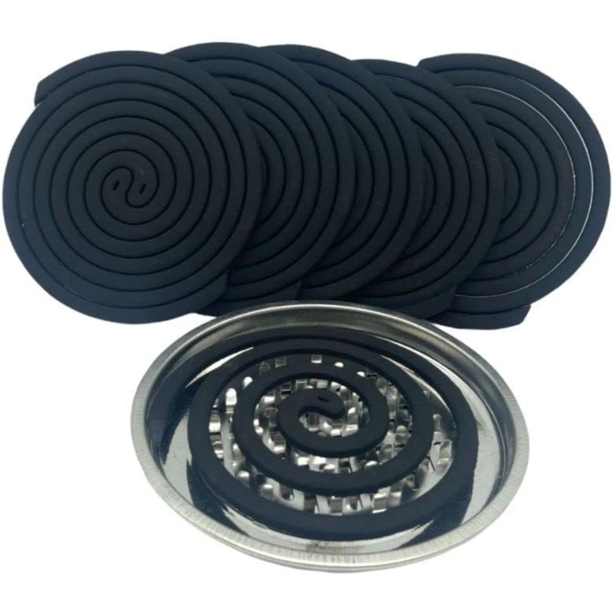 Espiral antimosquitos citronela con soporte metálico 10 ud Roura